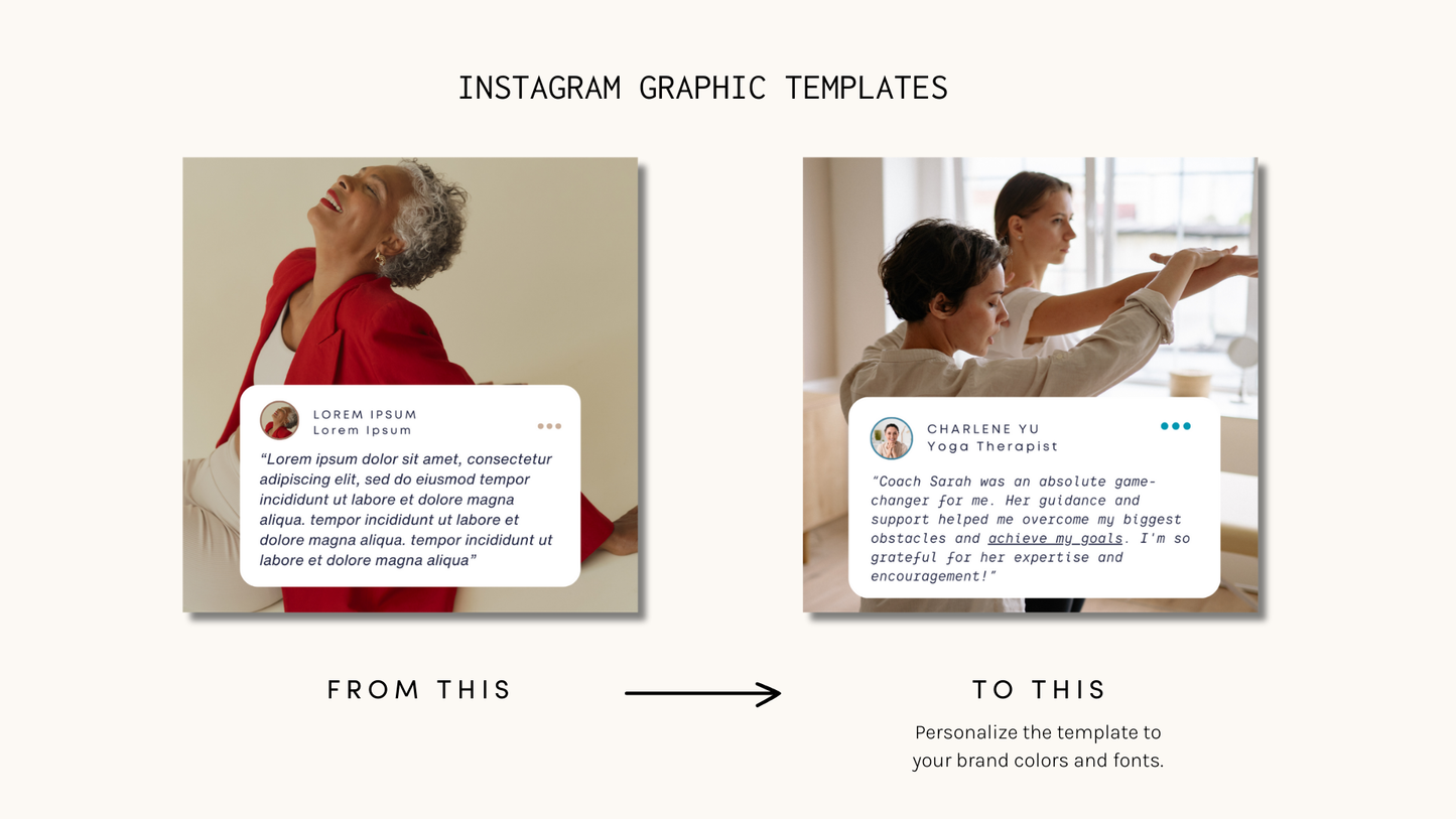 Social Media Graphic Templates For Client Testimonials