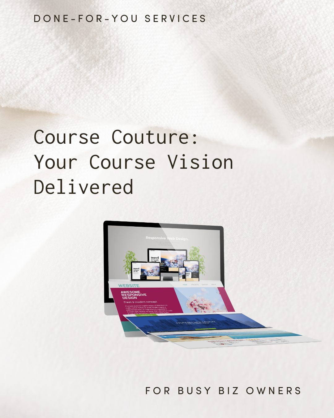 NEW: Course Couture: Your Course Vision Delivered